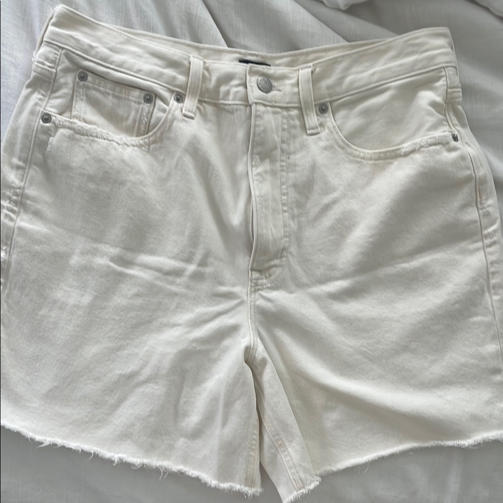 J Crew Cream True Denim Shorts